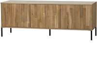 New Gravure Tv Meubel 150 Cm Eiken Blanke Lak [Fsc]