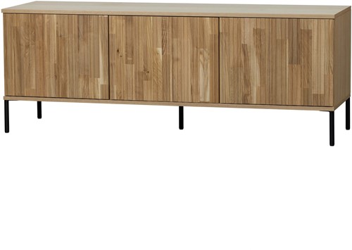 New Gravure Tv Meubel 150 Cm Eiken Blanke Lak [Fsc]