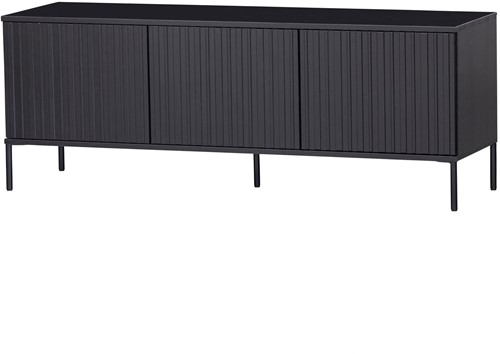 New Gravure Tv Meubel 150 Cm Grenen Zwart [Fsc]