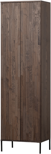 New Gravure Hoge Kast Met Lade Essen Fineer Espresso [Fsc]