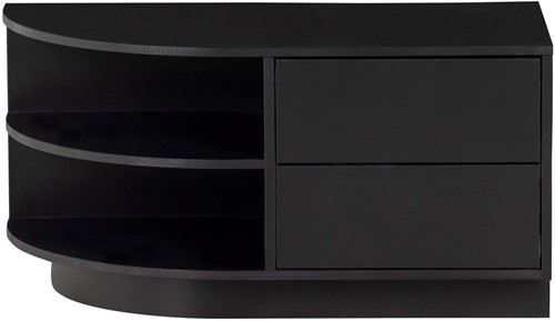 Finca Tv Meubel Rond Links 78Cm Grenen Diepzwart [Fsc]