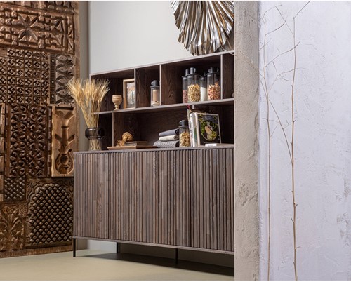 New Gravure Wandkast Essen Fineer Espresso [Fsc]-2