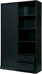 Move Schuifdeurkast Grenen Mat Zwart [Fsc]