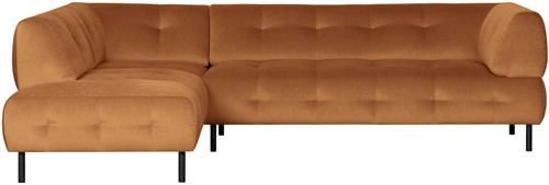 Lloyd Hoekbank Links Gewassen Fluweel Cinnamon-2