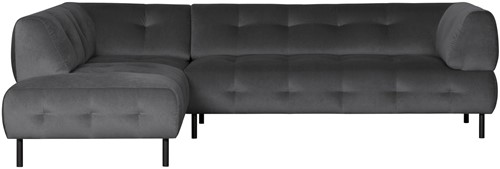 Lloyd Hoekbank Links Gewassen Fluweel Cast Iron-2