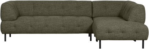 Lloyd Hoekbank Rechts Grof Geweven Groen Melange-2