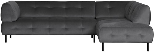 Lloyd Hoekbank Rechts Gewassen Fluweel Cast Iron-2