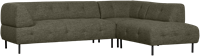 Lloyd Hoekbank Rechts Grof Geweven Groen Melange