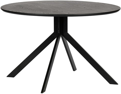 Bruno Eettafel Rond Mdf Zwart O120Cm