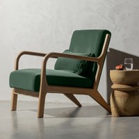 Mark Fauteuil Fluweel Flesgroen-2