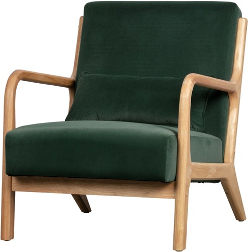 Mark Fauteuil Fluweel Flesgroen