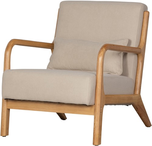 Mark Fauteuil Geweven Stof Naturel