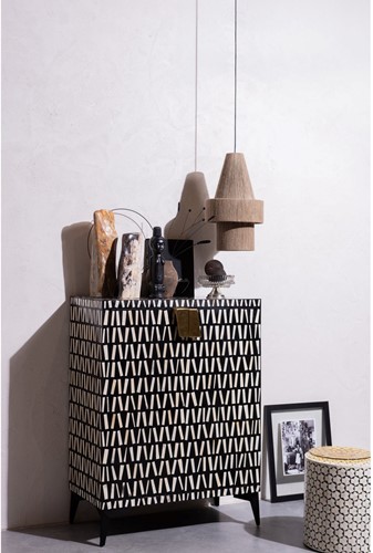 Neva Bijzettafel Zwart/Wit-3