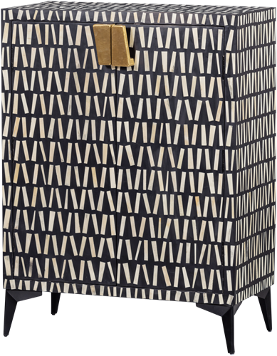 Menne Opbergkast Zwart/Wit