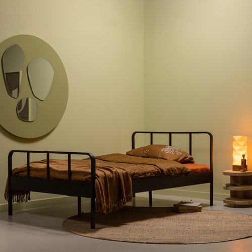 Mees Bed Twijfelaar Metaal Zwart 120X200Cm-2