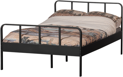 Mees Bed Twijfelaar Metaal Zwart 120X200Cm