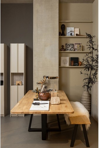 Combi-Tablo: Xl Tafelblad Eiken 240X100 & Drenthe Poot [Fsc]-2