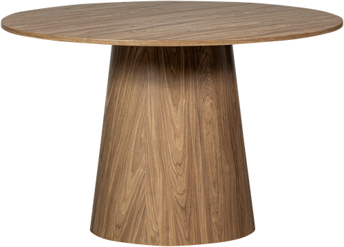 Maan Eettafel Rond Mdf Walnoot O120Cm