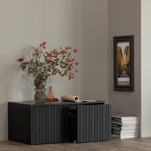 New Gravure Kistbank Grenen Zwart [Fsc]-2