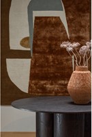 Oona Eettafel Rond Met 3-Poot Mdf Donkerbruin O140Cm-3