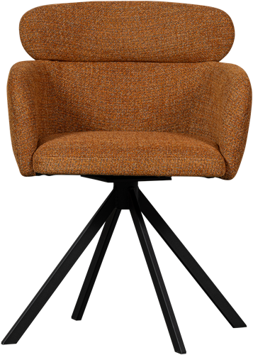 Fenne Draaibare Eetkamerstoel Geweven Stof Ginger-3
