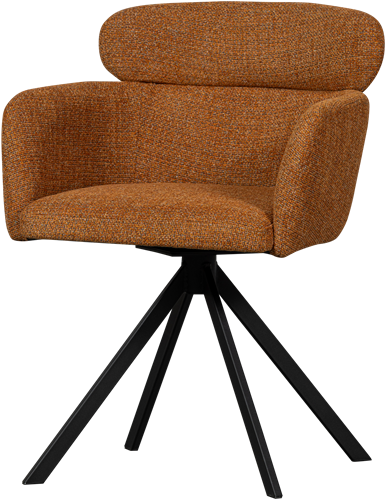 Fenne Draaibare Eetkamerstoel Geweven Stof Ginger