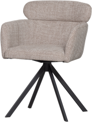 Fenne Draaibare Eetkamerstoel Geweven Stof Naturel