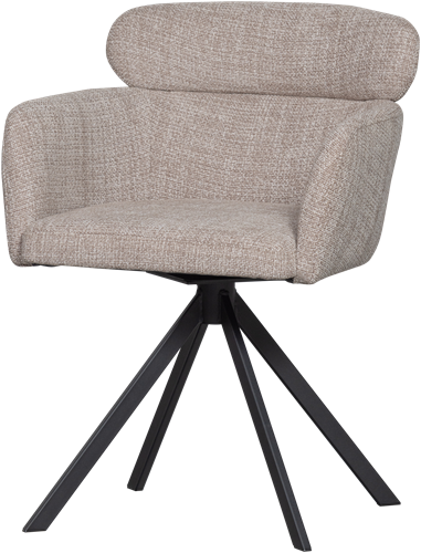 Fenne Draaibare Eetkamerstoel Geweven Stof Naturel