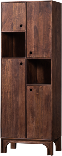 Staes Opbergkast Mango Hout Walnoot