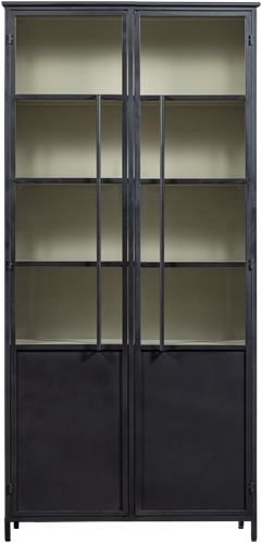 Exhibit Xl 2-Deurs Vitrinekast Metaal Zwart-2