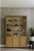 Exhibit Xl 3-Deurs Vitrinekast Metaal Honinggeel-3