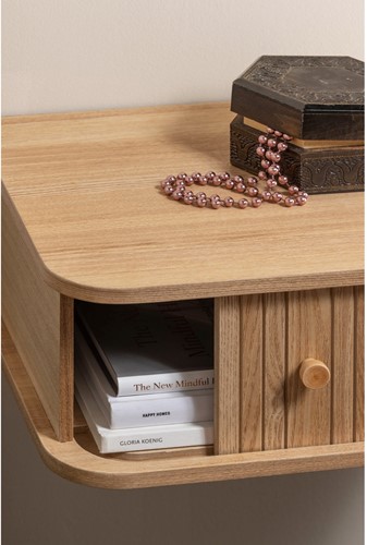 Jena Hangend Nachtkastje Links/Rechts Hout Naturel-3