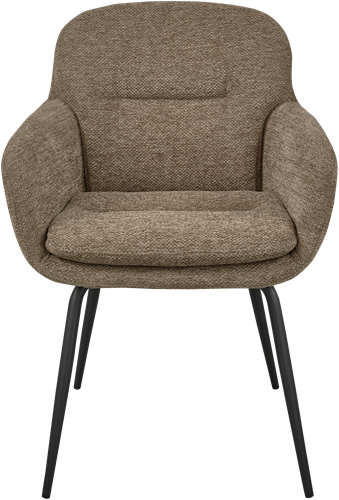 Runa Eetkamerstoel Chenille Donker Zand-3