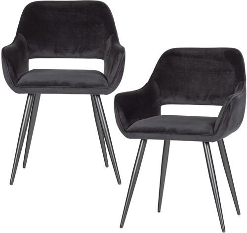 Set V 2 - Jelle Stoel Fluweel Zwart