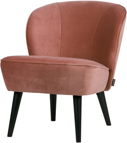 Sara Fauteuil Fluweel Oud Roze
