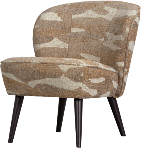Sara Fauteuil Geweven Stof Camouflage Dessin Zand