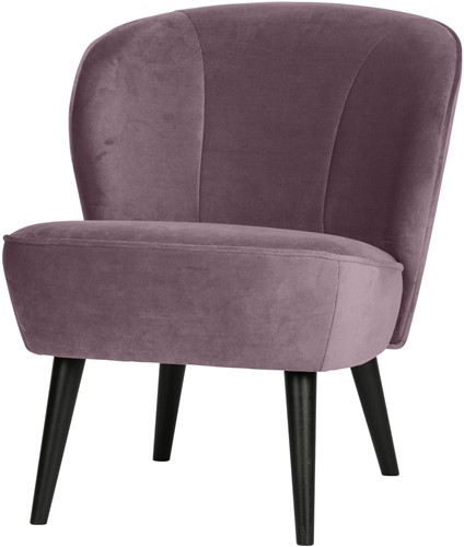 Sara Fauteuil Fluweel Warm Lila
