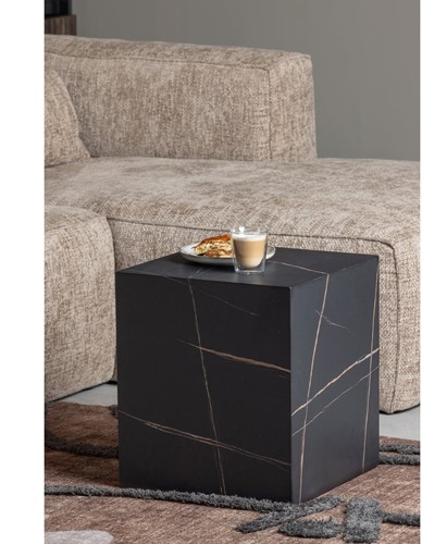 Bean Hoekbank Rechts Grove Melange Stof Travertin-3