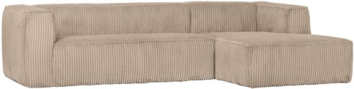 Bean Hoekbank Rechts Grove Ribstof Travertin-2