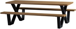 Tablo Outdoor Picknicktafel Ayous Naturel X-Poot Metaal[Fsc]