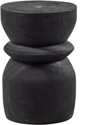 Bikkel Kruk Hout Zwart 40Xo28Cm