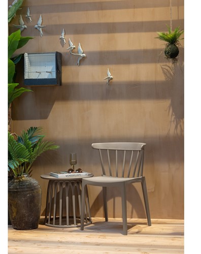 Bliss Tuinstoel Met Spijlen Kunststof Taupe-3