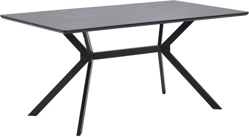 Bruno Eettafel Rechthoek Mdf Zwart 200X90Cm