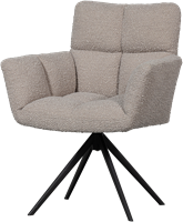 Vinny Draaistoel Met Armleuning Boucle Zand