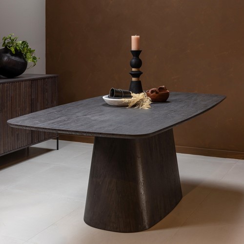 Leah Eettafel Mdf Donkerbruin 200X105Cm-2