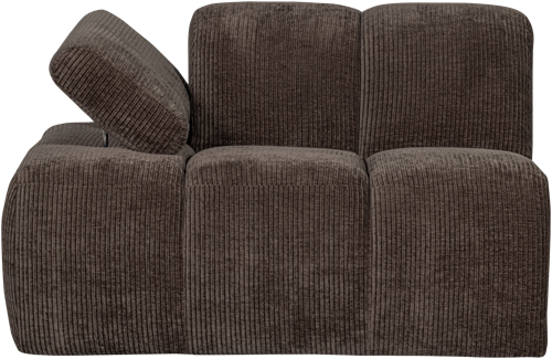 Mojo 1-Zits Met Arm Links Geweven Ribstof Bruin-3