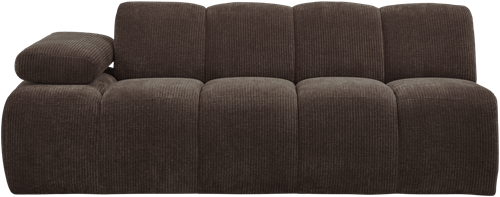 Mojo 2-Zits Met Arm Links Geweven Ribstof Bruin-2