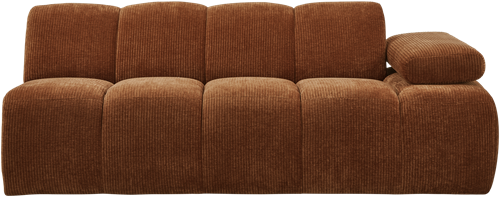 Mojo 2-Zits Met Arm Rechts Geweven Ribstof Roestbruin-2