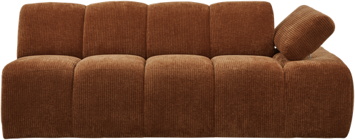 Mojo 2-Zits Met Arm Rechts Geweven Ribstof Roestbruin-3