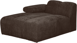 Mojo Chaise Longue Element Links Geweven Ribstof Bruin